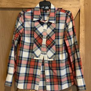 J Crew plaid tuxedo shirt